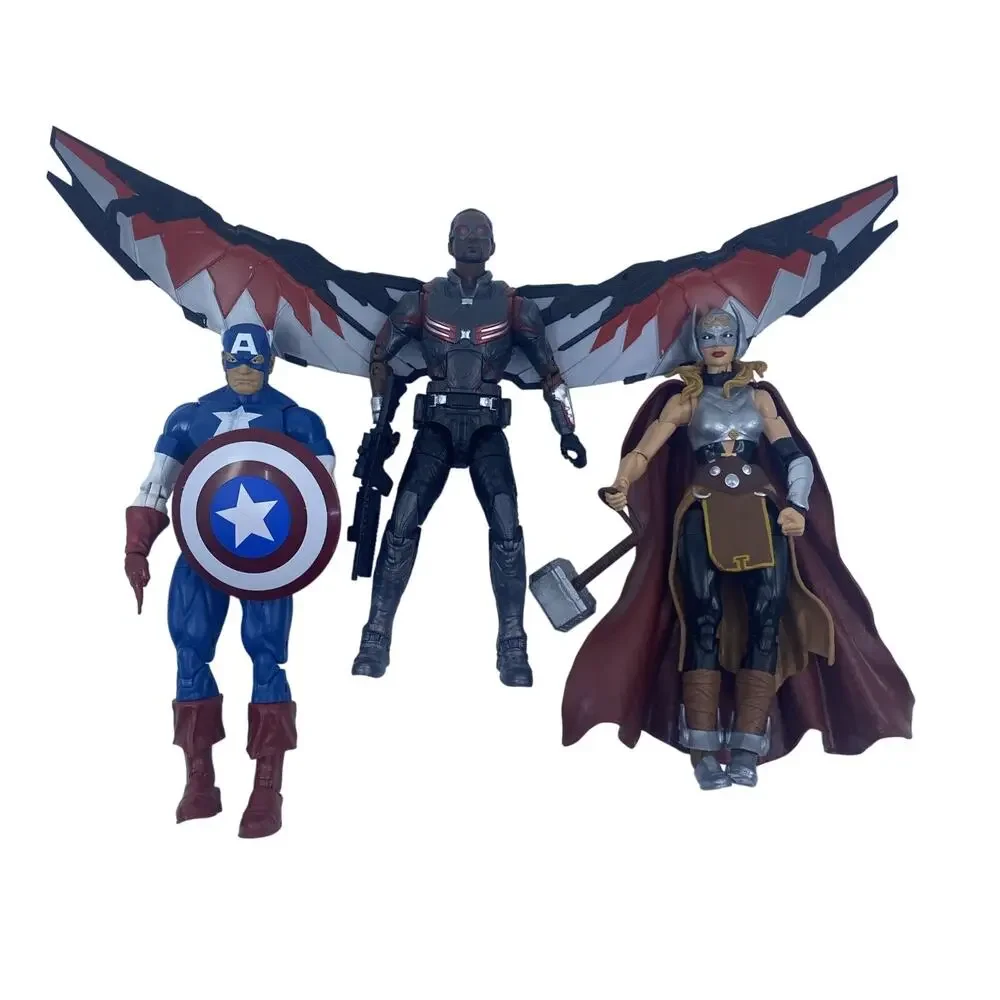 Marvel Action Figures Lot of 3 Jane Foster as Thor Captain America Falcon Loose